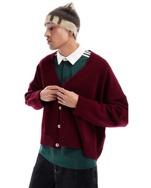 ASOS Knit Extreme Oversized Boxy Cardigan - Red