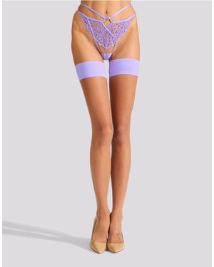 Ann Summers Plain Top Hold Ups - Purple