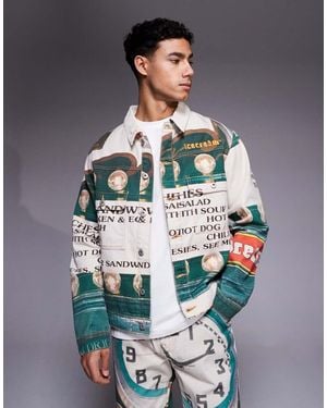 ICECREAM Parlor Denim Trucker Jacket Co-Ord - Grey