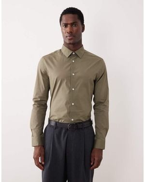 ASOS Skinny Stretch Work Shirt - Green