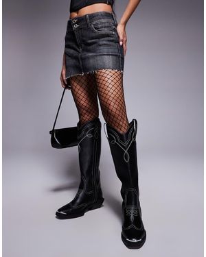 Ann Summers Medias Negras De Rejilla Muy Grande De - Negro