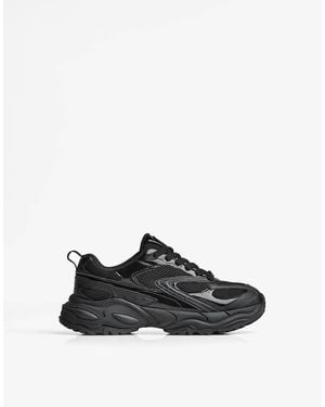 Bershka Chunky Sole Trainers - Black