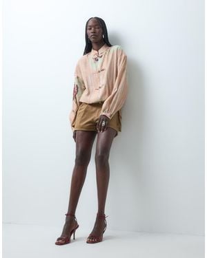 ASOS Tailored Suedette Utility Shorts - Brown