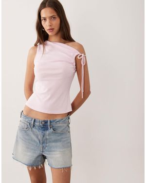 Mango Asymmetrisches oberteil mit bindeträger - Pink