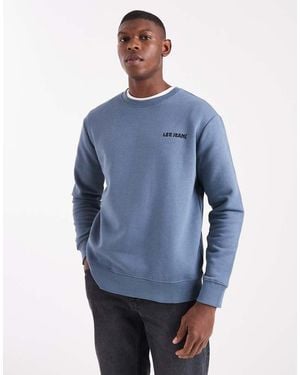 Lee Jeans Sudadera Azul Lavado De Corte Estándar De