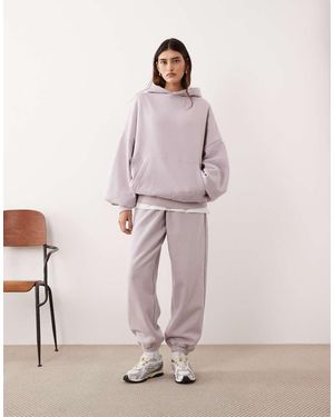 ARRANGE Joggers Lila Pálido Extragrandes Con Bajos Ajustados De Tejido Grueso Premium De -Morado - Rosa