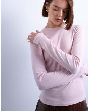TOPSHOP Long Sleeve Everyday Tee - Purple
