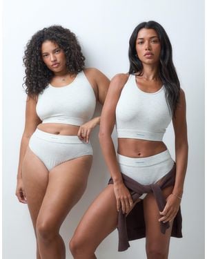 RIEN STUDIO High Waisted Knicker Briefs - Brown