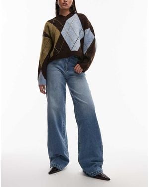 Abrand Jeans Abran Jeans Tall 94 High Rise Wide Leg Paloma Jeans - Blue