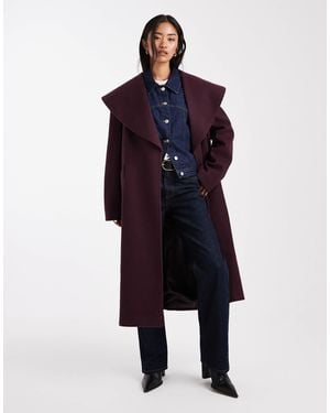 Miss Selfridge Formal Wrap Coat - Blue