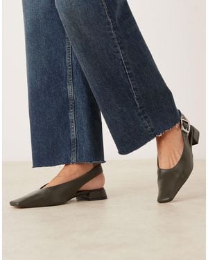 ASOS Loretta Chisel Toe Slingback Ballets - Blue