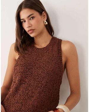 ASOS Tape Racer Back Tank - Brown