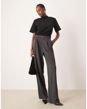 JDY Tall Pantalon ample avec ceinture - foncé - Neutre