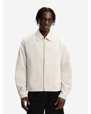 Bershka Textured Jacket - White
