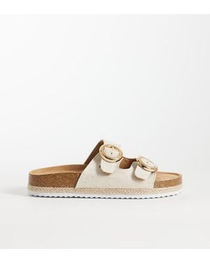 ASOS Wide Fit Jenna Espadrille Mule Sandals - White