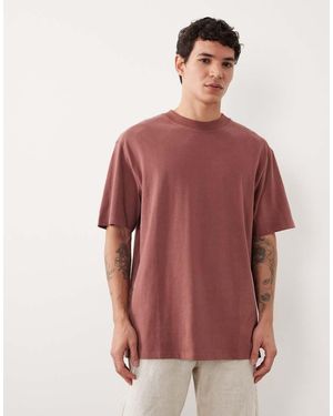 Threadbare T-Shirt Girocollo Comoda Polvere - Rosso