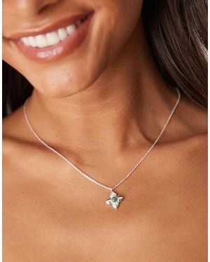 Accessorize Ketting Van Verguld Roestvrij Staal Met Klaverhangertjes - Bruin
