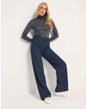 Long Tall Sally Wide Leg Jeans - Blue