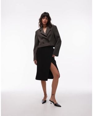 ASOS Cropped Double Breasted Blazer - White