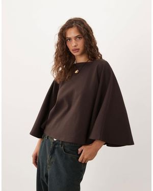 ASOS Interlock Oversized Cape Style Top - Brown