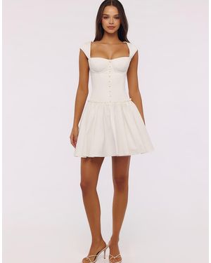 House Of Cb Kaia Cotton Mini Dress - White
