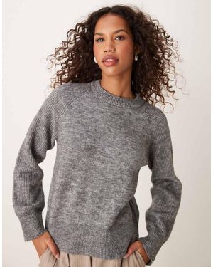 SELECTED Jersey Gris De Punto De Femme