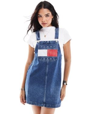 Tommy Hilfiger – jeans-latzkleid - Blau