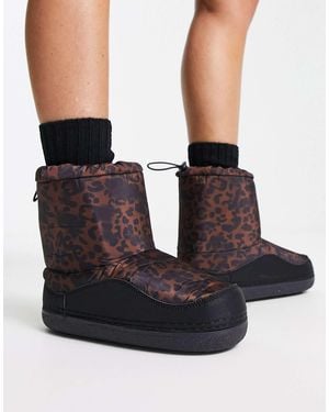 Truffle Collection Padded Short Snow Boots - Black