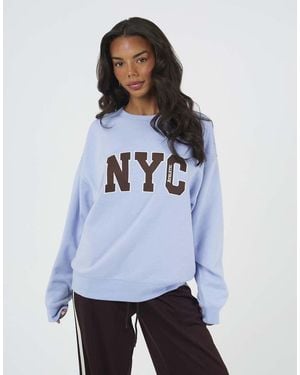 Brave Soul Slogan Crew Neck Sweatshirt - White