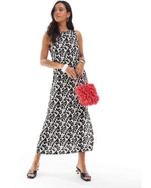 Pieces Boat Neck Midi Dress - White