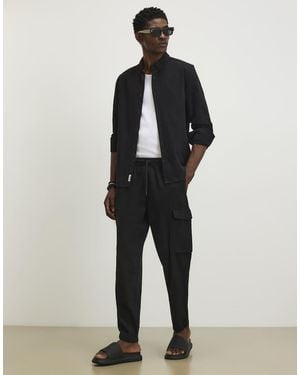 River Island Slim Fit Cargo Trousers - Black