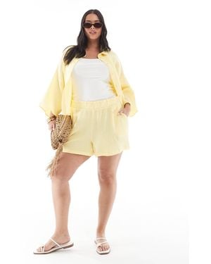Vero Moda Textured Shorts Co-ord - Yellow