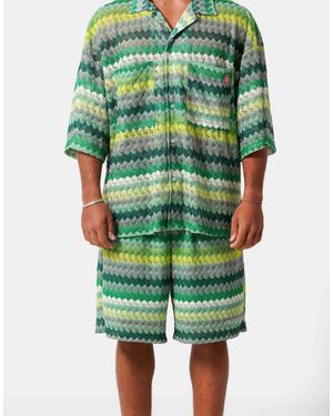 Sixth June – farbenfrohe oversize-shorts aus häkelstoff - Grün
