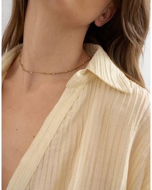 TOPSHOP Demi Chain Necklace With Diamantes - Natural
