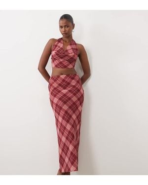 The Frolic Exclusive Maxi Skirt - Red