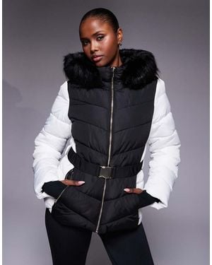 New Look Gewatteerd Skijack - Zwart