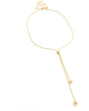 Lovisa Collier style lasso en acier inoxydable plaqué - dé - Blanc