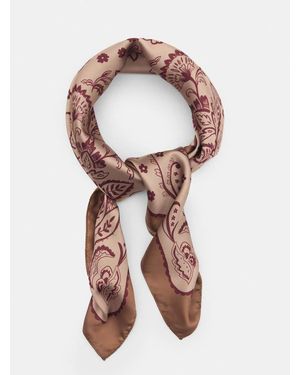 Pull&Bear Satin Floral Print Bandana - Pink