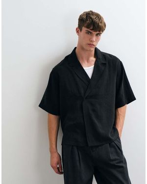 ASOS Oversized Luchtig Overslagoverhemd - Zwart