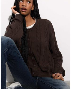 Stradivarius – strickjacke - Schwarz