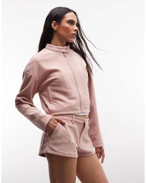 CERNUCCI – mikro-shorts aus wildlederimitat - Pink