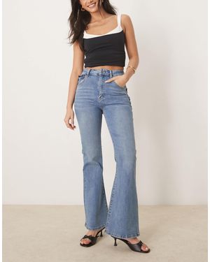 Never Fully Dressed Flared Scallop Jeans - Blue
