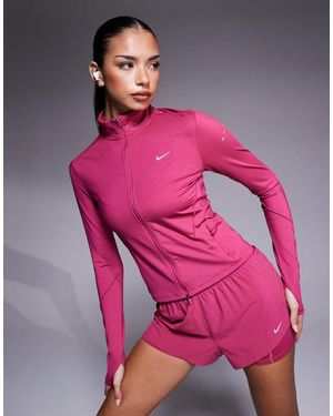 Nike Swift Dri-fit Fitted Full Zip Top - Pink