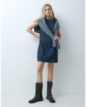 Gap Sleeveless Suede Mini Dress - Blue