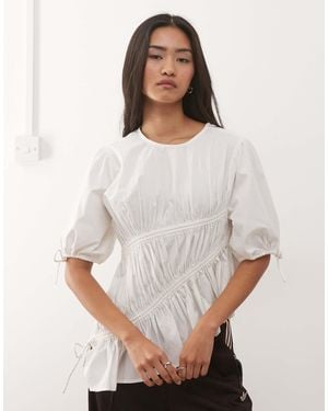 Collusion Channel Detail Blouse - White