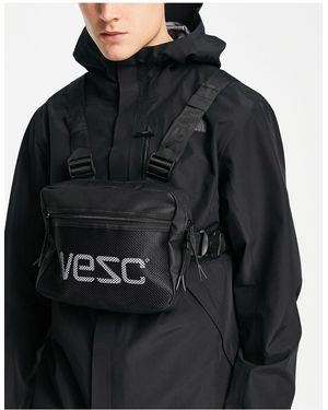 Wesc Riñonera para el pecho con bolsillo - Negro