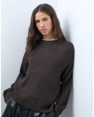 Vero Moda Oversize-strickpullover - Schwarz