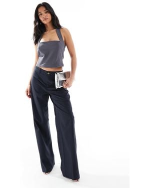 Bershka Petite – elegante hose - Blau