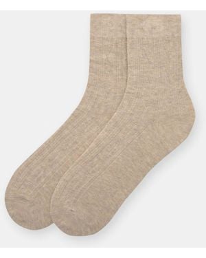 Pull&Bear – socken aus baumwolle - Natur