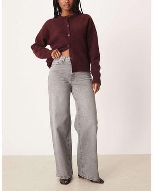 Jdy Jeans A Vita Alta Grigi Con Fondo Ampio - Multicolore